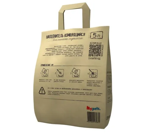 Mypets Наполнитель комкующийся Nature, 5 л