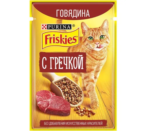 Friskies для кошек (Говядина и гречка в подливе) 75 г х 10 шт