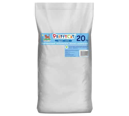 PrettyCat Наполнитель глиняный с део-кристаллами Naturel, 20 кг
