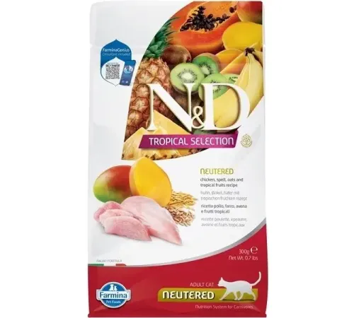 Farmina N&D LG Tropical Selection Neutered Cat (Курица, тропические фрукты), 300 г
