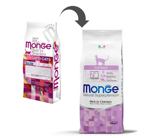 Monge Sterilised Cat 10 кг New