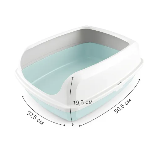 HaisenPet Лоток для кошек 50,5, 50,5 см х 37,5 см х 19,5 см
