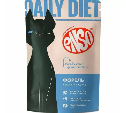 ENSO Daily Diet Пауч для кошек (Форель в соусе), 85 г