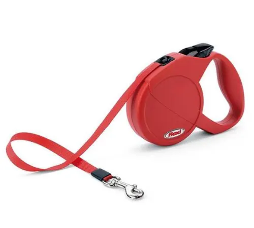 Поводок-рулетка Flexi Mini Compact XS, лента 3 м, красный