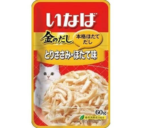 INABA CIAO Kinnodashi Куриное филе со вкусом морского гребешка, 60 г