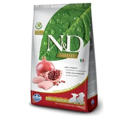 Farmina N&D Prime GF Puppy Small & Medium (Курица и гранат), 800 г