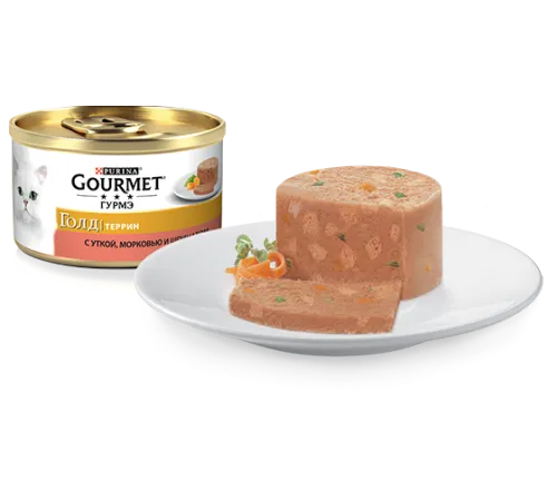 Gourmet Голд Террин с уткой, морковью и шпинатом, 85 г