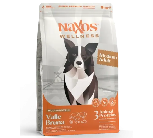 Naxos Wellness Adult Medium (Говядина, буйвол, ягненок), 3 кг