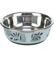 Trixie Миска для собак Steel Bowl, серо-голубой, 0,8 л
