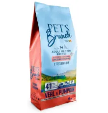 Pet's Brunch Adult Medium Breeds (Телятина и тыква), 4 кг