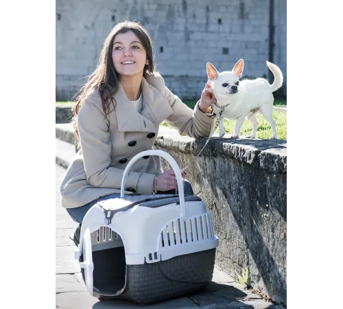 Bama pet Переноска Kennel Tour Maxi до 12 кг, коричневая