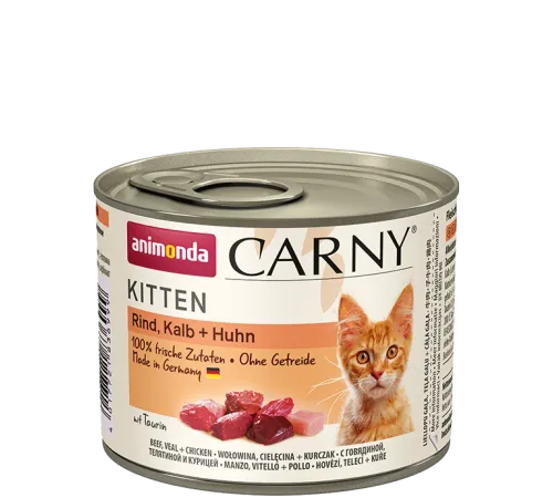 Carny Kitten (с телятиной и курицей) 200 г х 10 шт