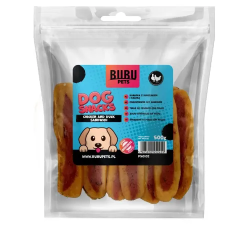 Bubu Pets Сэндвич с курицей и уткой, 500 г