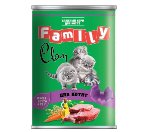 Clan Family Паштет из телятины для котят №30, 415 г