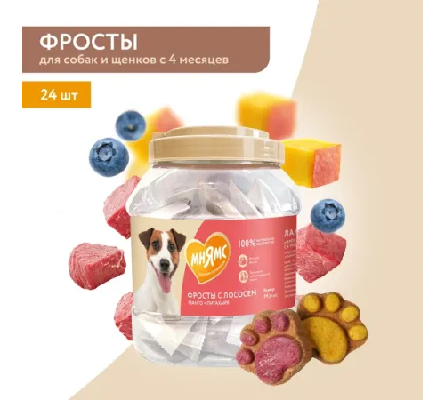 Мнямс Фросты с лососем, манго и питахайей, размер М, 1 шт