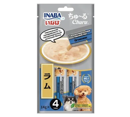 INABA CHURU Гипоаллергенное лакомство Ягненок, 14 г х 4 шт