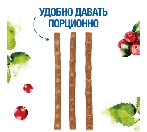 Monge Gift Sterilised Мягкие палочки со свежей уткой, мелиссой лекарственной и клюквой, 15 г