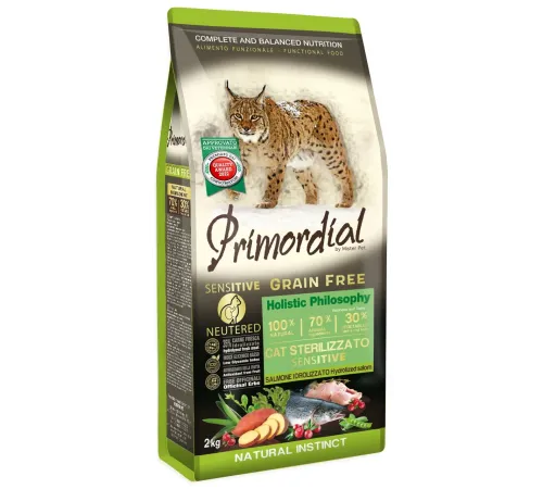 Primordial Cat Adult Neutered Sensitive (Лосось), 2 кг