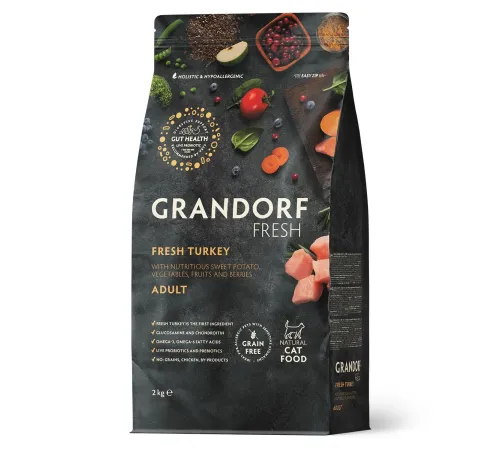 Grandorf Fresh Adult (Индейка и батат), 2 кг