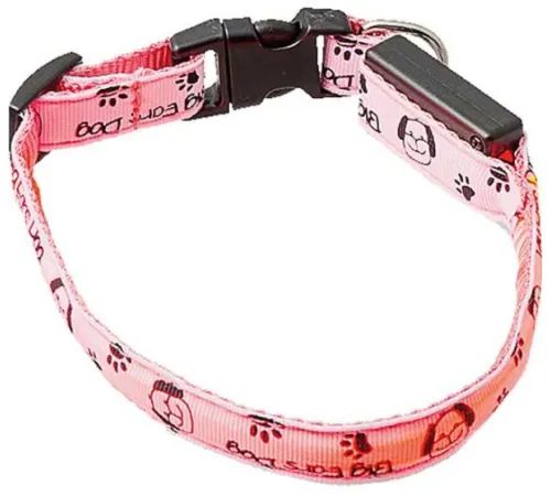 ZooOne Ошейник USB Собачки и лапки, S 15 мм/18-28 см