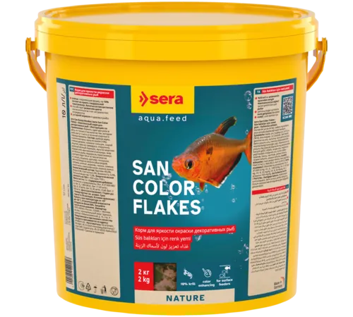 Sera San Color Flakes Корм для всех рыб, 10 л (2 кг)