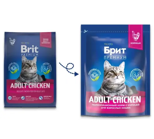 Брит Премиум Cat Adult (Курица), 400 г