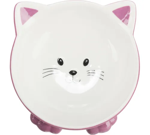 Trixie Миска Кошачья мордочка, 0.15 л/14 см