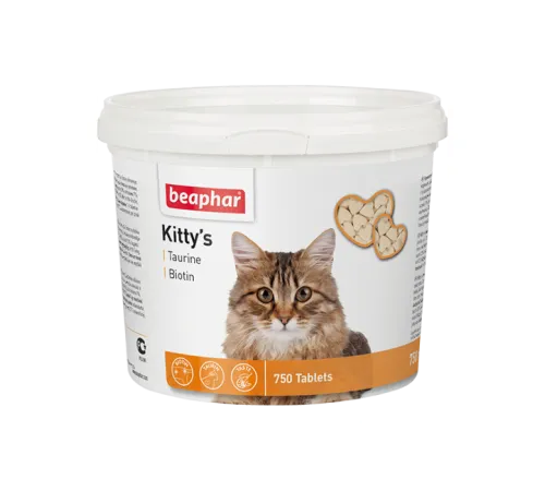 Кормовая добавка Beaphar Kitty's + Taurine-Biotine, 75 таблеток