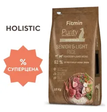 Fitmin Dog Purity Rice Senior&Light (Оленина и ягненок), 12 кг