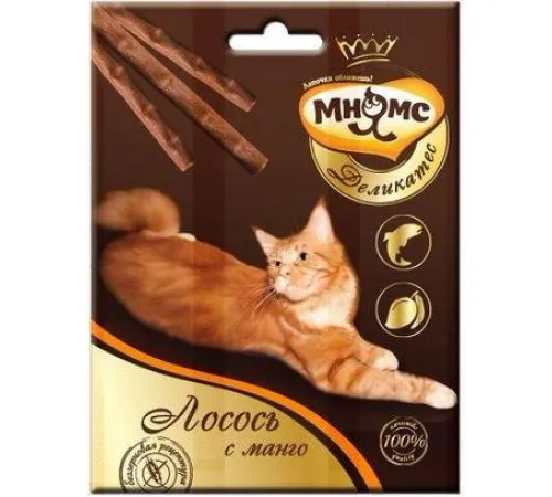 Мнямс Деликатес лакомые палочки (Лосось с манго), 4 г х 3 шт (упаковка)