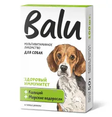 BALU Здоровый иммунитет Лакомство мультивитаминное для собак, 100 таб
