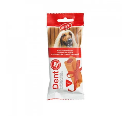 ТИТБИТ Жевательный снек DENT (Утка, тыква), 75 г