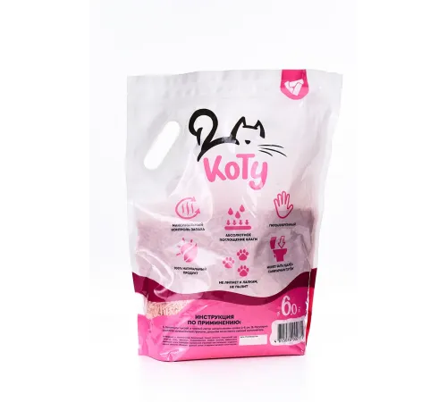 КОТУ Наполнитель TOFU Гламурный PINK 6 л