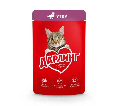 Дарлинг Консервы для кошек (Утка в подливе), 75 г