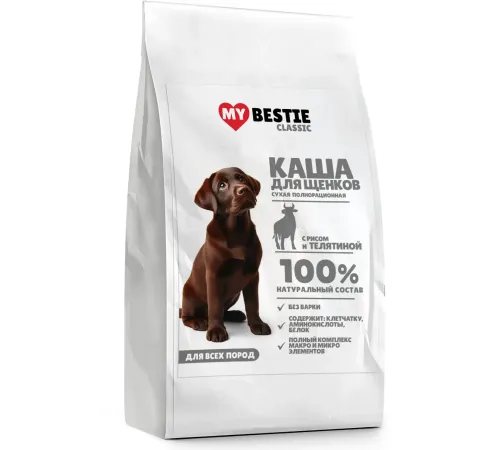 MyBestie Classic Каша для щенков (Рис и телятина), 5 кг